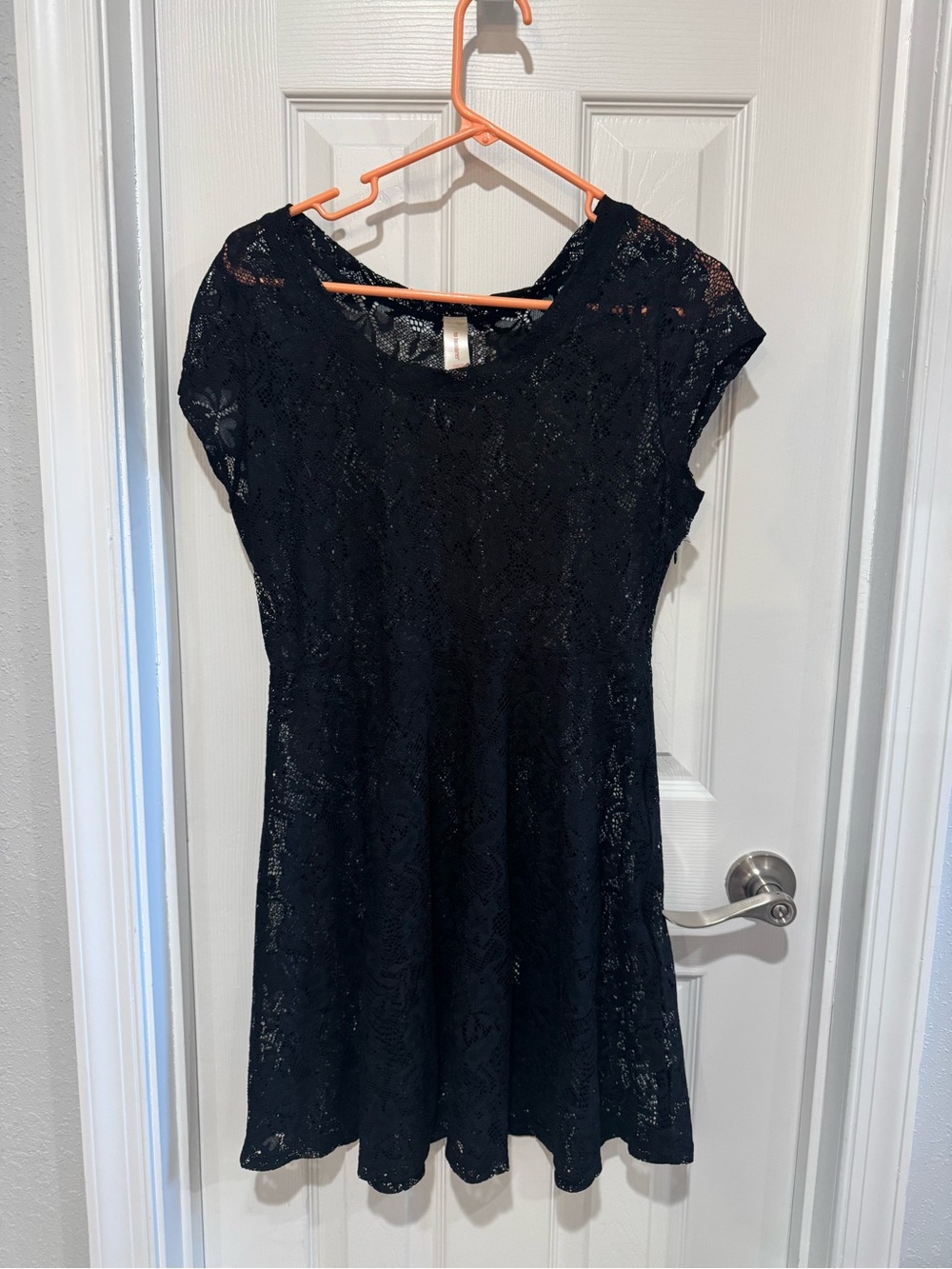 No Boundaries Black Lace Skater Dress